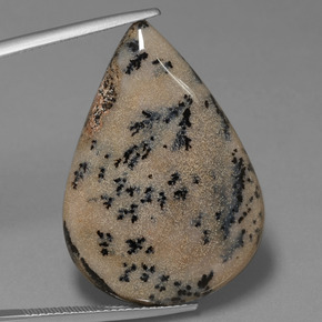 28.31克拉天然树枝状玛瑙，梨形，不透明