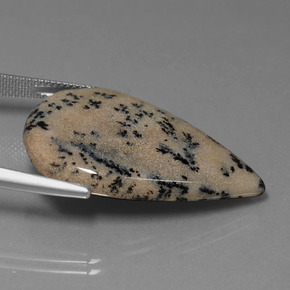 28.31克拉天然树枝状玛瑙，梨形，不透明
