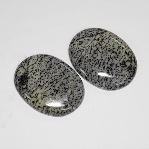 41.67天然多色树枝玛瑙，椭圆形切割，30.1×23毫米，不透明