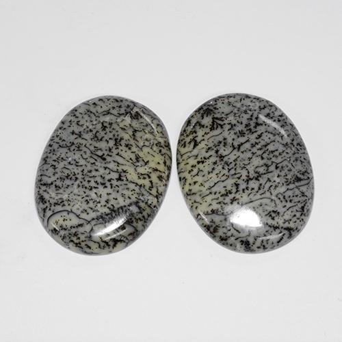 41.67天然多色树枝玛瑙，椭圆形切割，30.1×23毫米，不透明