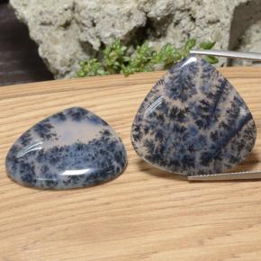 46.33克拉天然树枝状玛瑙，梨形，半透明