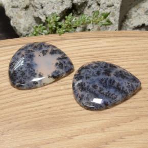 46.33克拉天然树枝状玛瑙，梨形，半透明