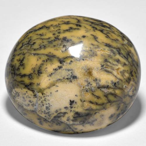35.83克拉天然多色树枝玛瑙，椭圆形切割，26.9×23.8毫米，不透明