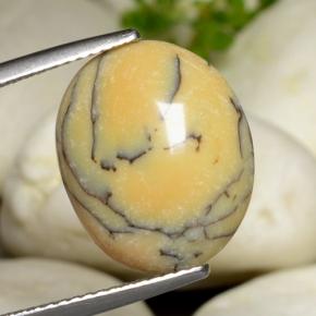 6.18克拉天然多色树枝玛瑙，椭圆形切割，15.6×13.3毫米，不透明
