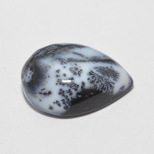 6.50克拉天然多色树枝玛瑙，梨形，16.1×12.2毫米，不透明