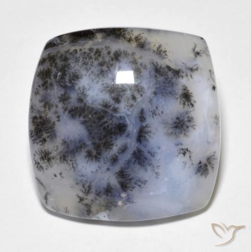 18.18ct 天然 彩色 树枝状玛瑙, 软垫, 半透明