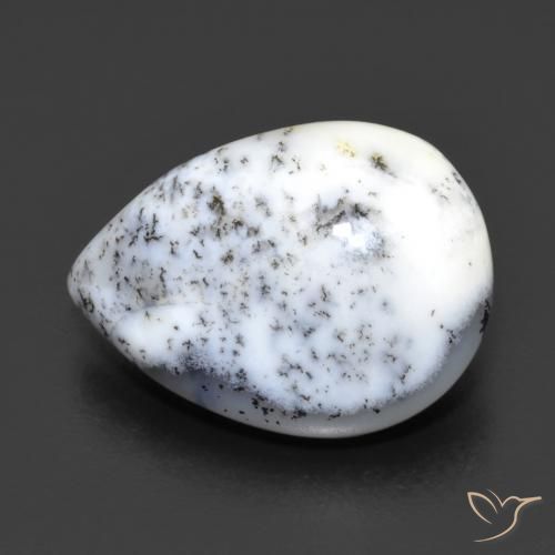 8.82ct 天然 彩色 树枝状玛瑙, 梨形, 不透明