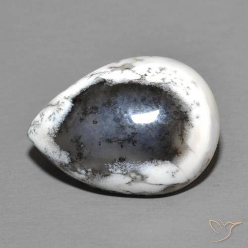 8.50ct 天然 彩色 树枝状玛瑙, 梨形, 不透明