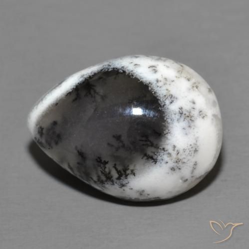 9.49ct 天然 彩色 树枝状玛瑙, 梨形, 不透明