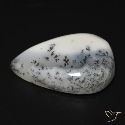 13.25克拉天然树枝状玛瑙，梨形，不透明