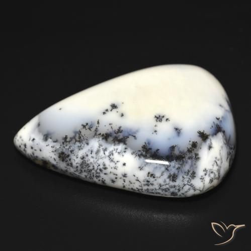 19.68克拉天然树枝状玛瑙，梨形，不透明