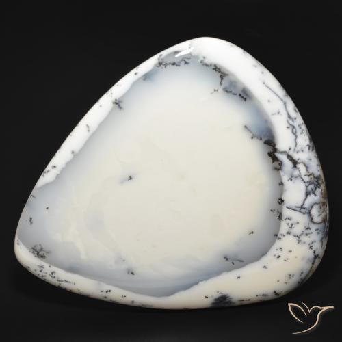 210.16ct 天然 白配黑 树枝状玛瑙, 梨形, 不透明