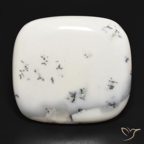 43.27ct 天然 白配黑 树枝状玛瑙, 软垫, 不透明