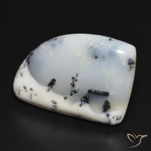 20.32克拉天然树枝状玛瑙，花式切割，不透明