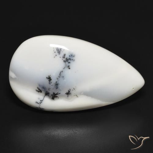 29.30克拉天然树枝状玛瑙，梨形，不透明