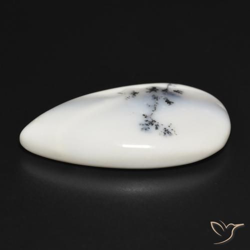 29.30克拉天然树枝状玛瑙，梨形，不透明