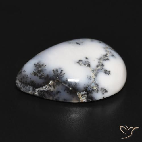 15.20克拉天然树枝状玛瑙，梨形，不透明