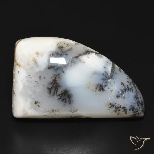 33.60ct 天然 白配黑 树枝状玛瑙, 花式切割, 不透明