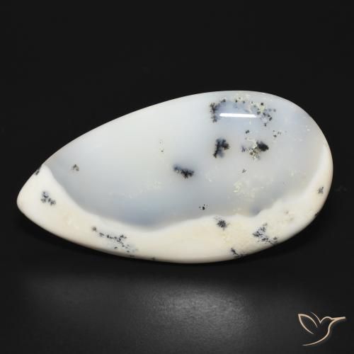 32.04克拉天然树枝状玛瑙，梨形，不透明