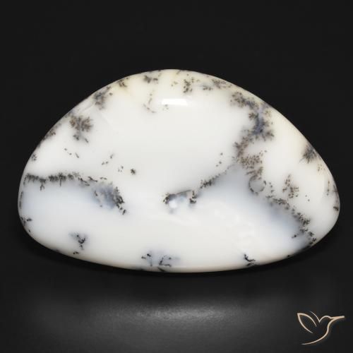 31.47ct 天然 白配黑 树枝状玛瑙, 花式切割, 不透明