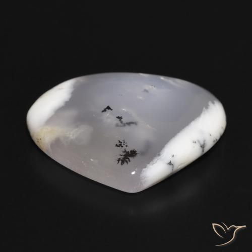 17.98克拉天然树枝状玛瑙，梨形，半透明