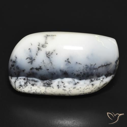 30.95ct 天然 白配黑 树枝状玛瑙, 花式切割, 不透明