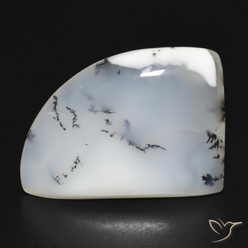 17.05ct 天然 白配黑 树枝状玛瑙, 花式切割, 不透明