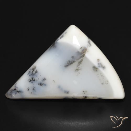 34.04ct 天然 白配黑 树枝状玛瑙, 花式切割, 不透明