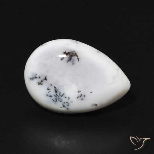 3.71克拉天然树枝状玛瑙，梨形，不透明