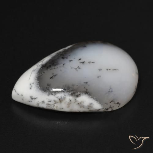 10.99克拉天然树枝状玛瑙，梨形，不透明