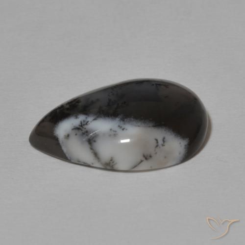 7.78克拉天然树枝状玛瑙，梨形，不透明