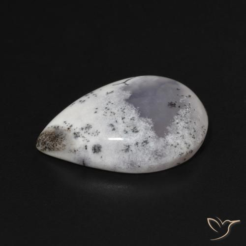 7.82克拉天然树枝状玛瑙，梨形，不透明