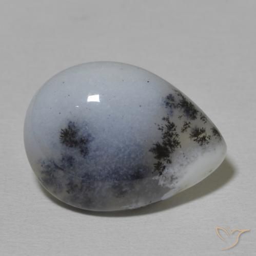 9.20克拉天然树枝状玛瑙，梨形，不透明
