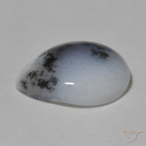 9.20克拉天然树枝状玛瑙，梨形，不透明