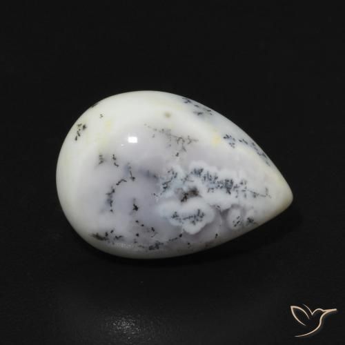 2.90克拉天然树枝状玛瑙，梨形，不透明