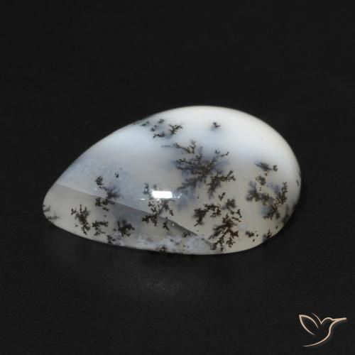5.00克拉天然树枝状玛瑙，梨形，不透明