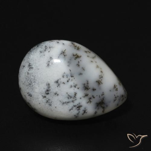 5.06克拉天然树枝状玛瑙，梨形，不透明