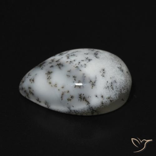 5.06克拉天然树枝状玛瑙，梨形，不透明