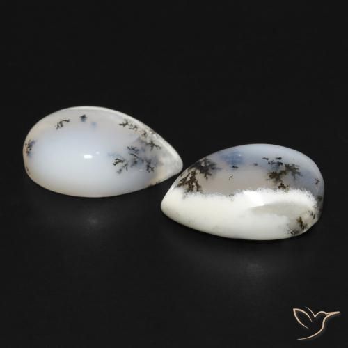 7.95克拉天然树枝状玛瑙，梨形，不透明