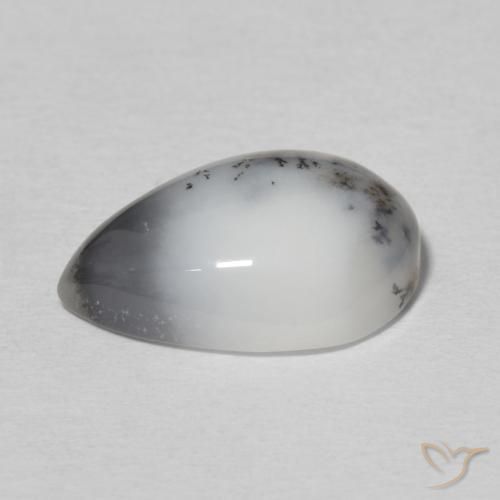 4.87克拉天然树枝状玛瑙，梨形，不透明