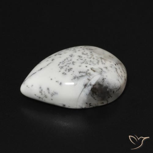 3.81克拉天然树枝状玛瑙，梨形，不透明