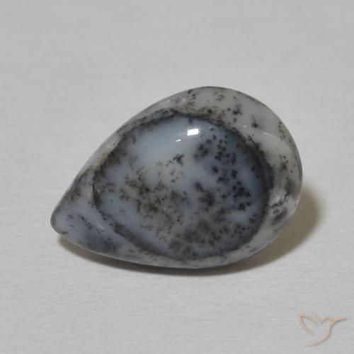 2.90克拉天然树枝状玛瑙，梨形，不透明