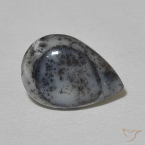 2.90克拉天然树枝状玛瑙，梨形，不透明