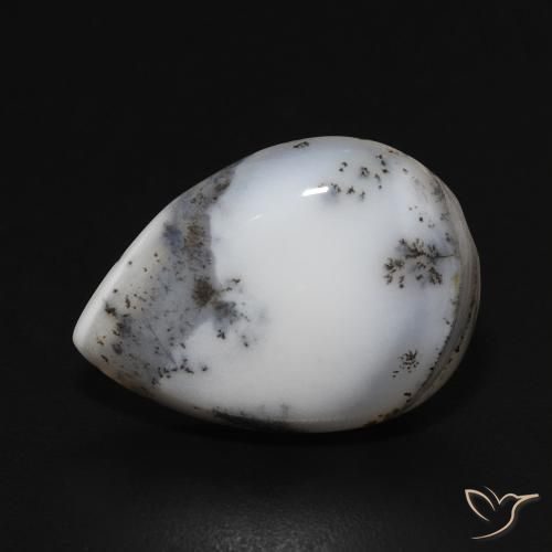 8.28克拉天然树枝状玛瑙，梨形，不透明