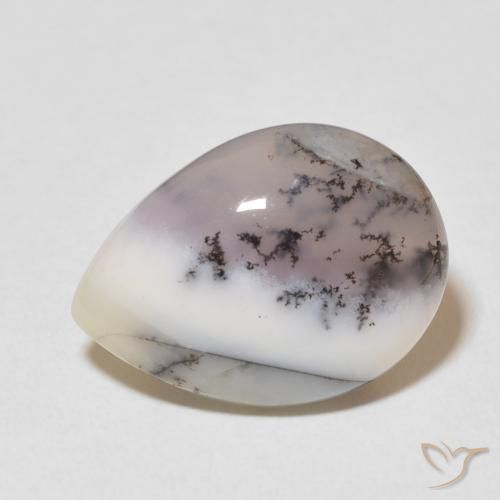 8.55ct 天然 多色白 树枝状玛瑙, 梨形, 不透明