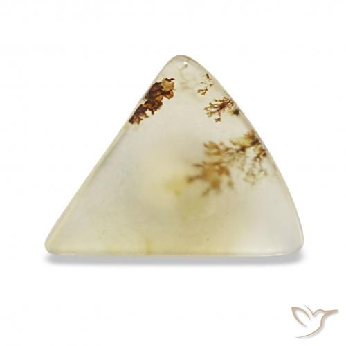 2.11克拉天然树枝状玛瑙，胖三角形，透明