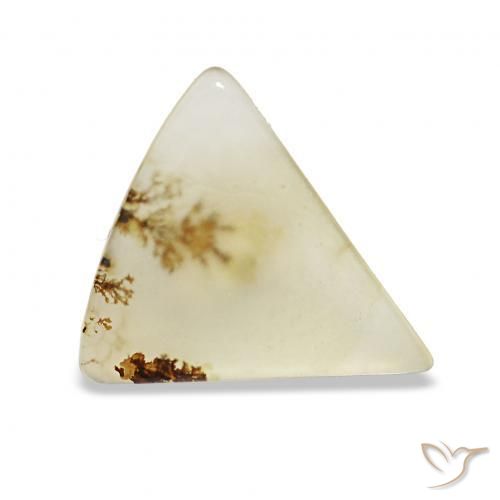 2.11克拉天然树枝状玛瑙，胖三角形，透明