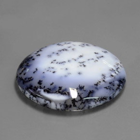 69.65克拉天然树枝状玉髓，椭圆形切割，半透明