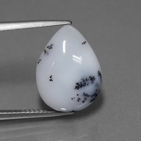 7.06克拉天然多色树枝玉髓，梨形，16.4×12.4毫米，半透明