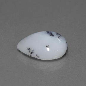 7.06克拉天然多色树枝玉髓，梨形，16.4×12.4毫米，半透明